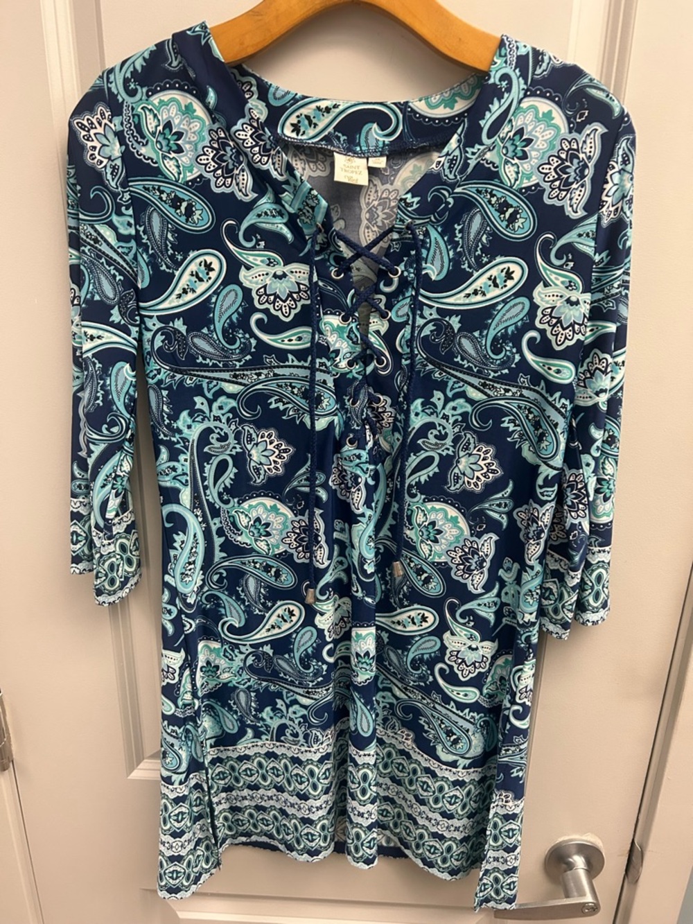 Saint Tropez West Blue Paisley Dress Coverup